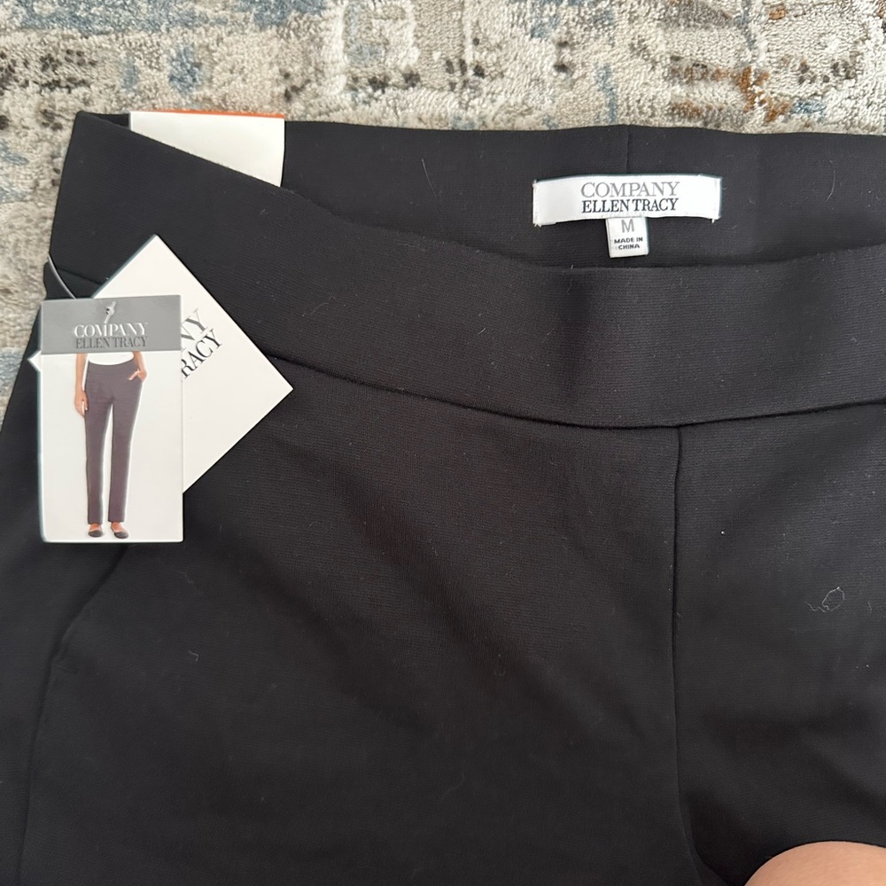 Ellen Tracy Black Straight Leg Pants
